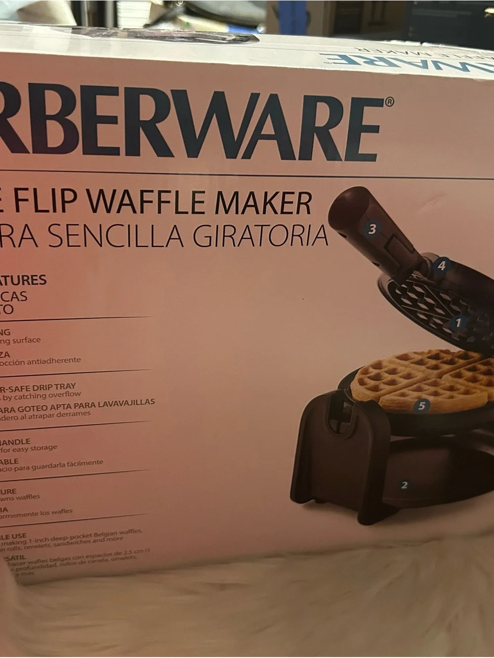 Farberware Black Flip Waffle Maker